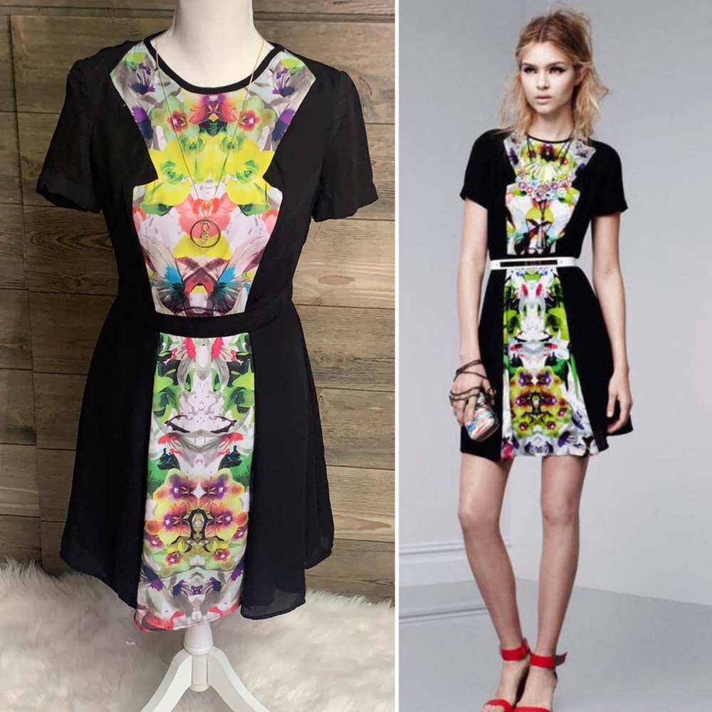 PRABAL GURUNG First Date Dress Black Floral 4